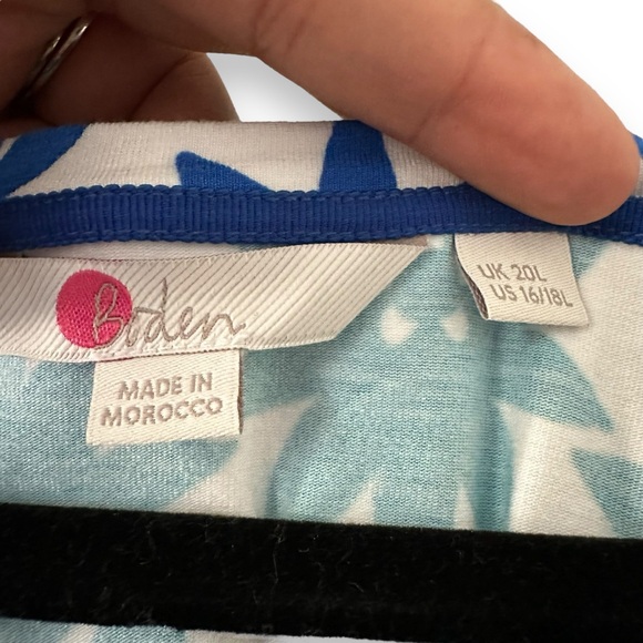 Boden Tropical Stamp Tori Jersey Stretch Printed Mini Dress Size 16/18 Long - Picture 8 of 10